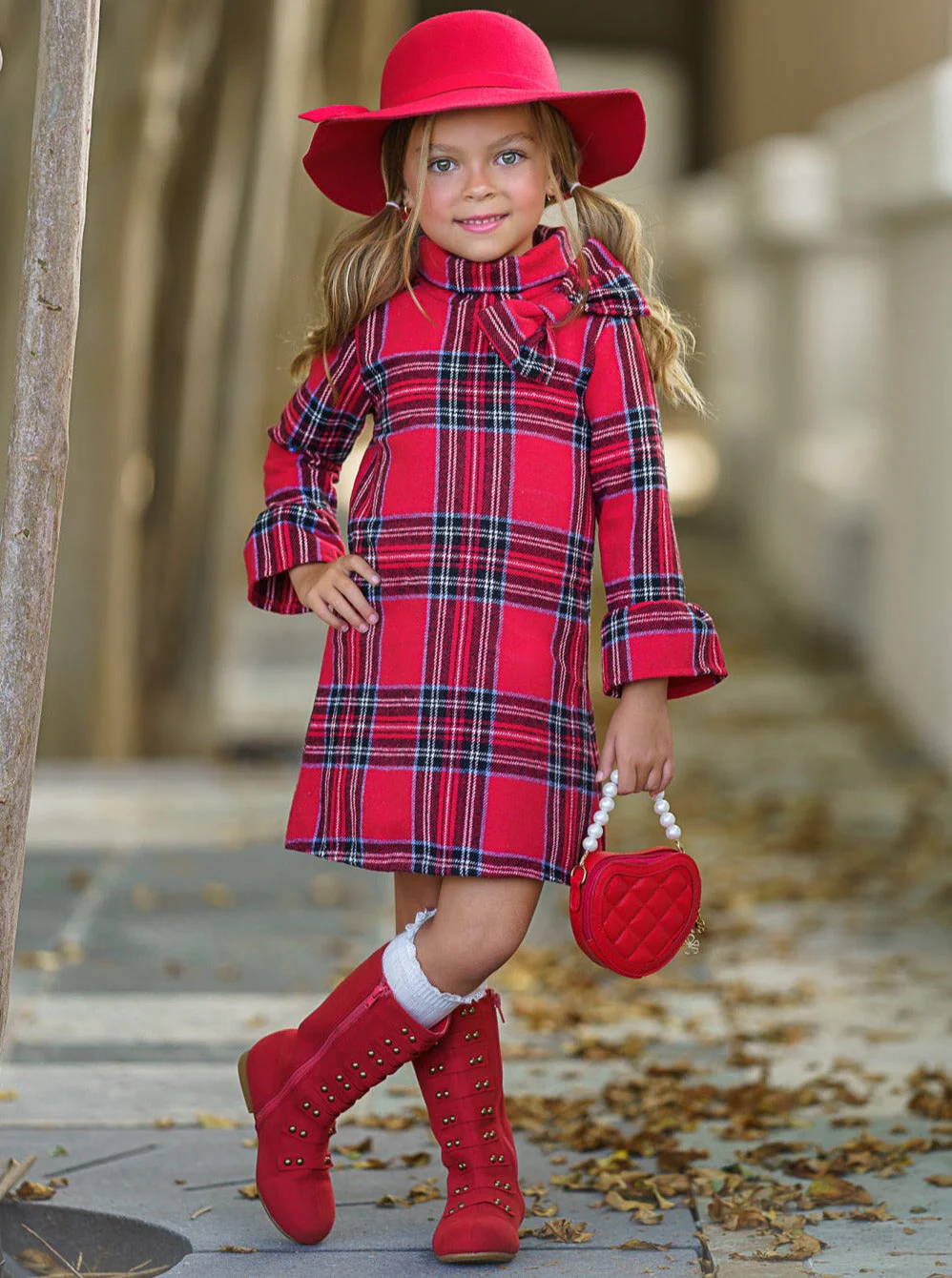 Goin' Apple-Picking Red Flannel Dress - Image 2