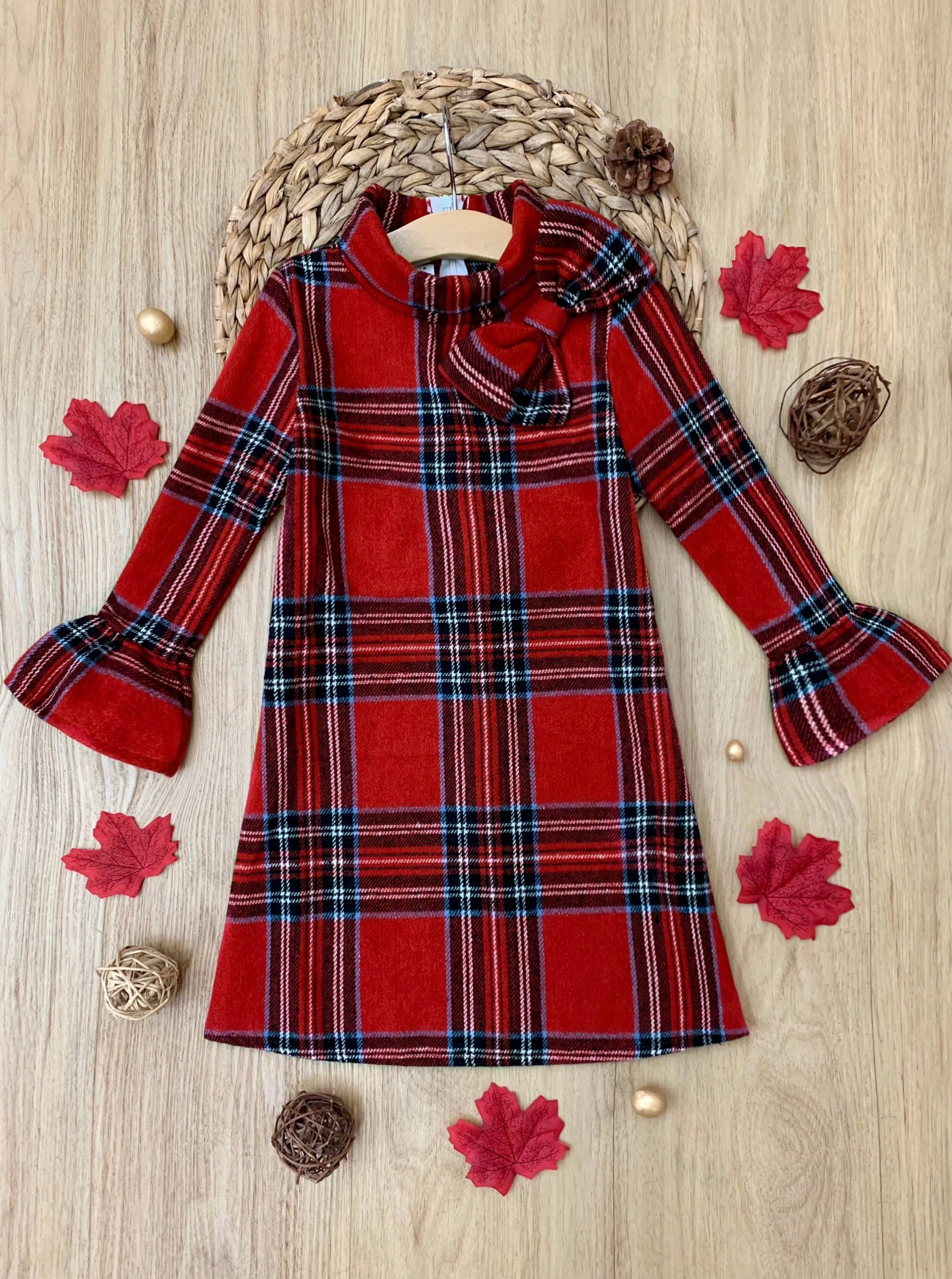 Goin' Apple-Picking Red Flannel Dress - Image 3