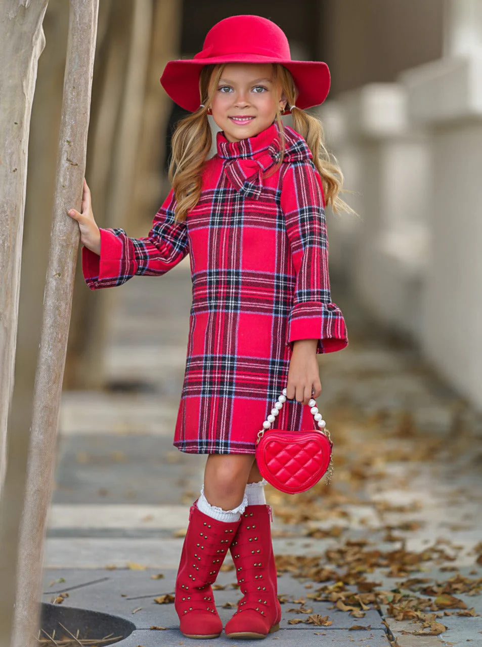 Goin' Apple-Picking Red Flannel Dress - Image 5