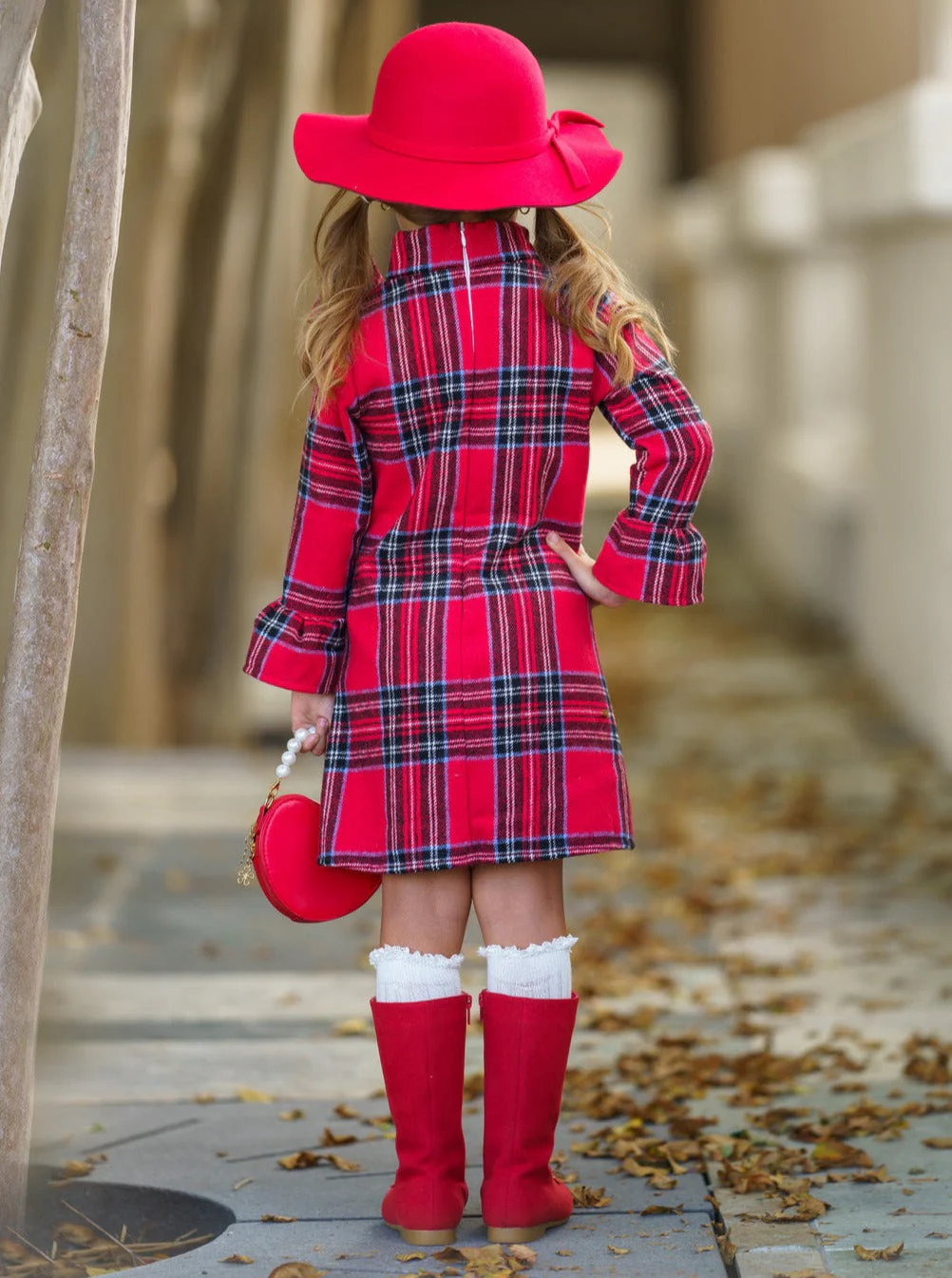 Goin' Apple-Picking Red Flannel Dress - Image 6