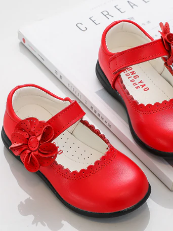 Red Mary Jane Flats by Liv and Mia - Image 5