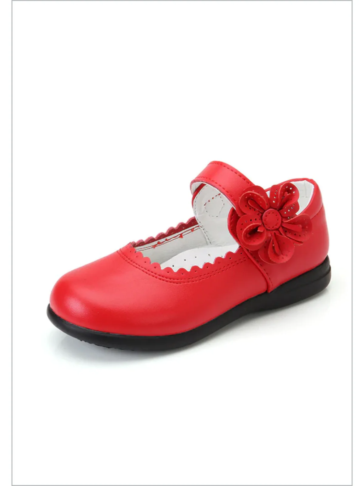 Red Mary Jane Flats by Liv and Mia - Image 6