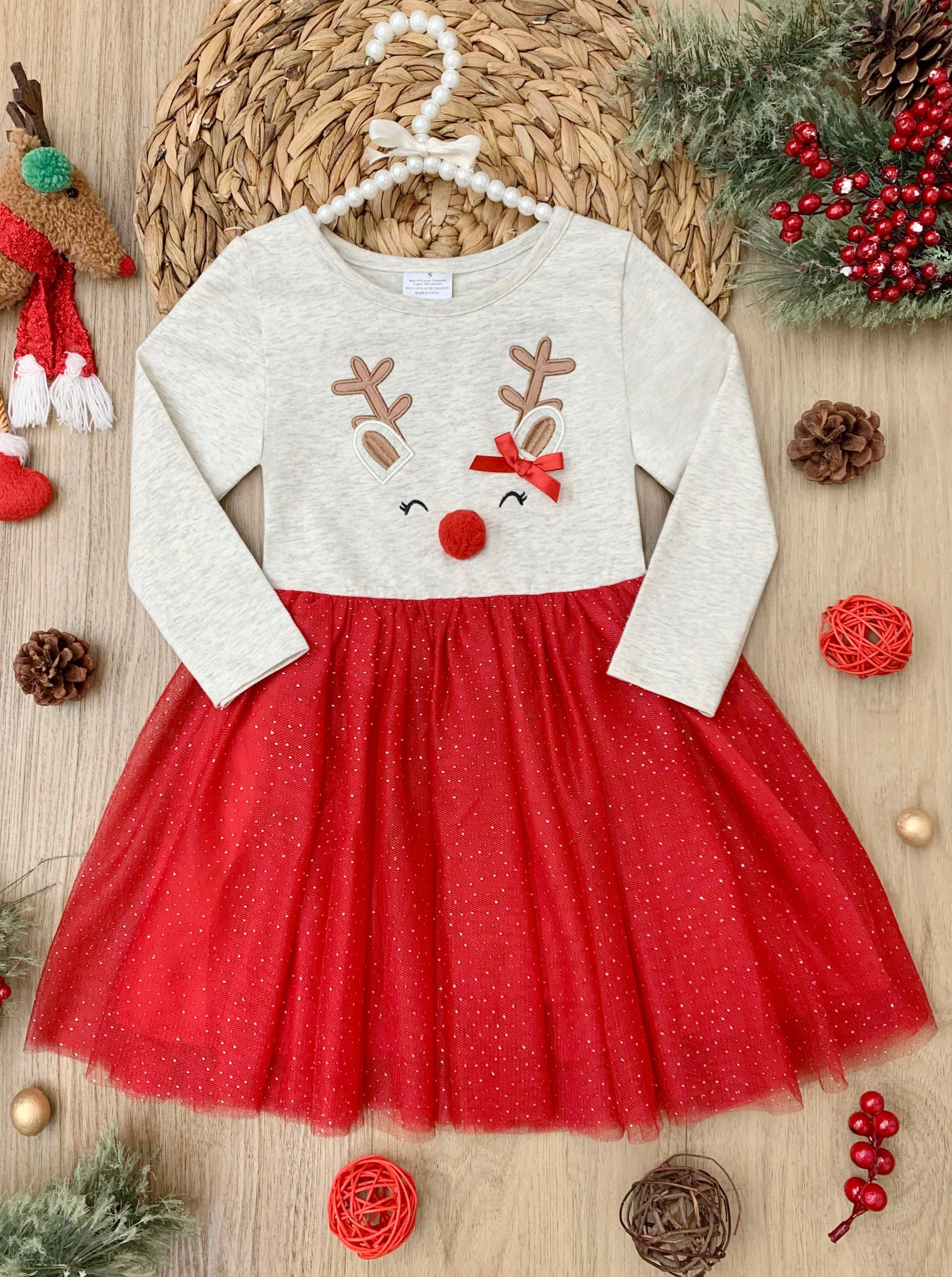 My Happy Reindeer Christmas Tutu Dress - Image 2