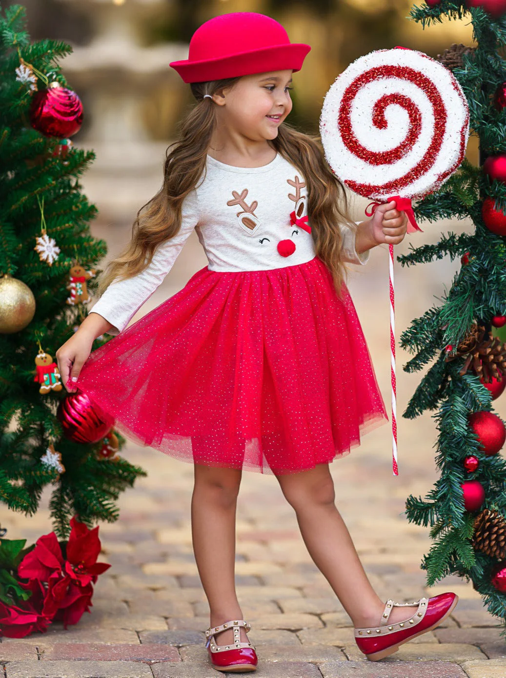 My Happy Reindeer Christmas Tutu Dress - Image 5