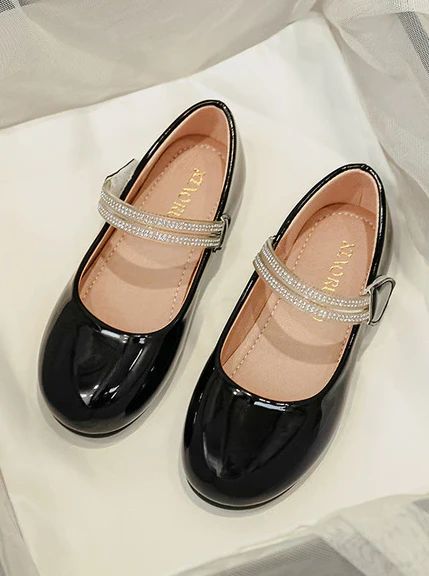 Diva Sparkle Strap Patent Mary Janes by Liv and Mia - Image 2