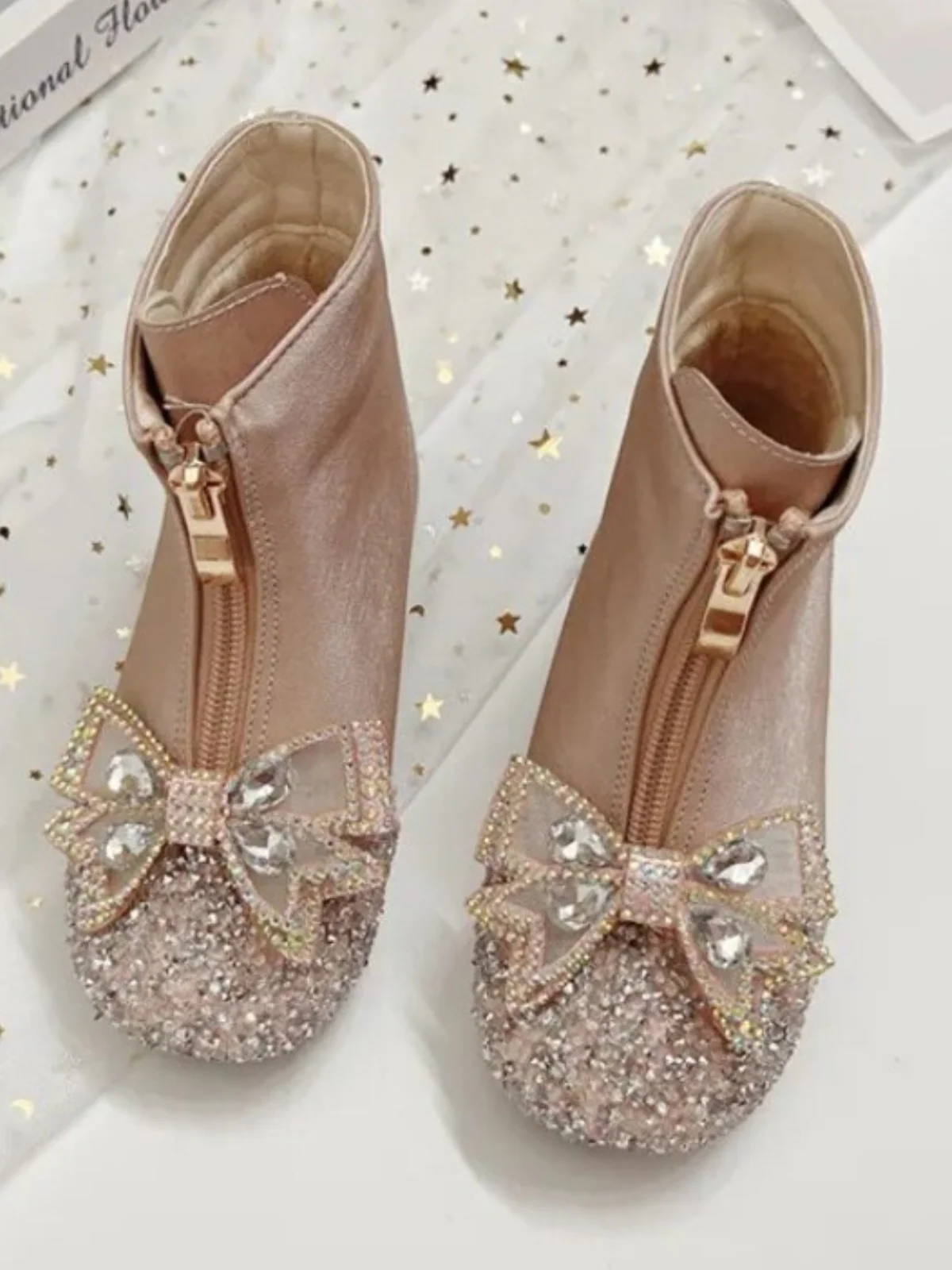 Bedazzled Beauty Crystal Bow Boots By Liv and Mia - Image 5