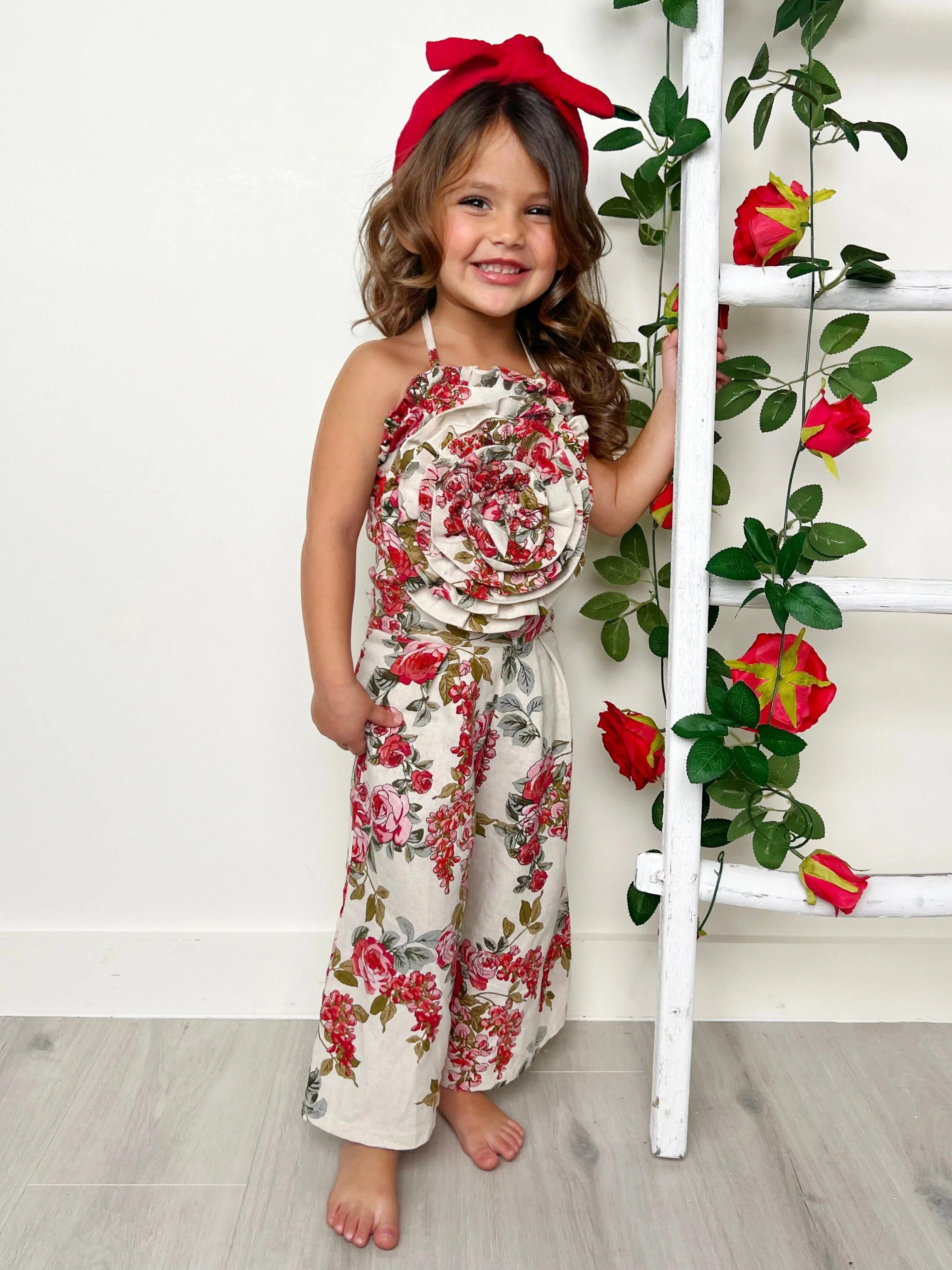 Ready, Set, Bloom Rose Top and Floral Palazzo Pants Set - Image 6