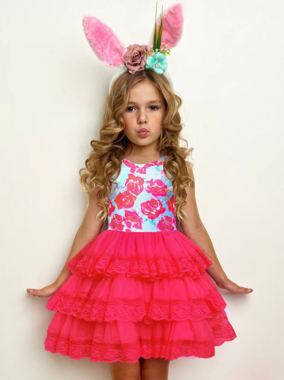 Roses Galore Lace Tiered Tutu Dress - Image 2