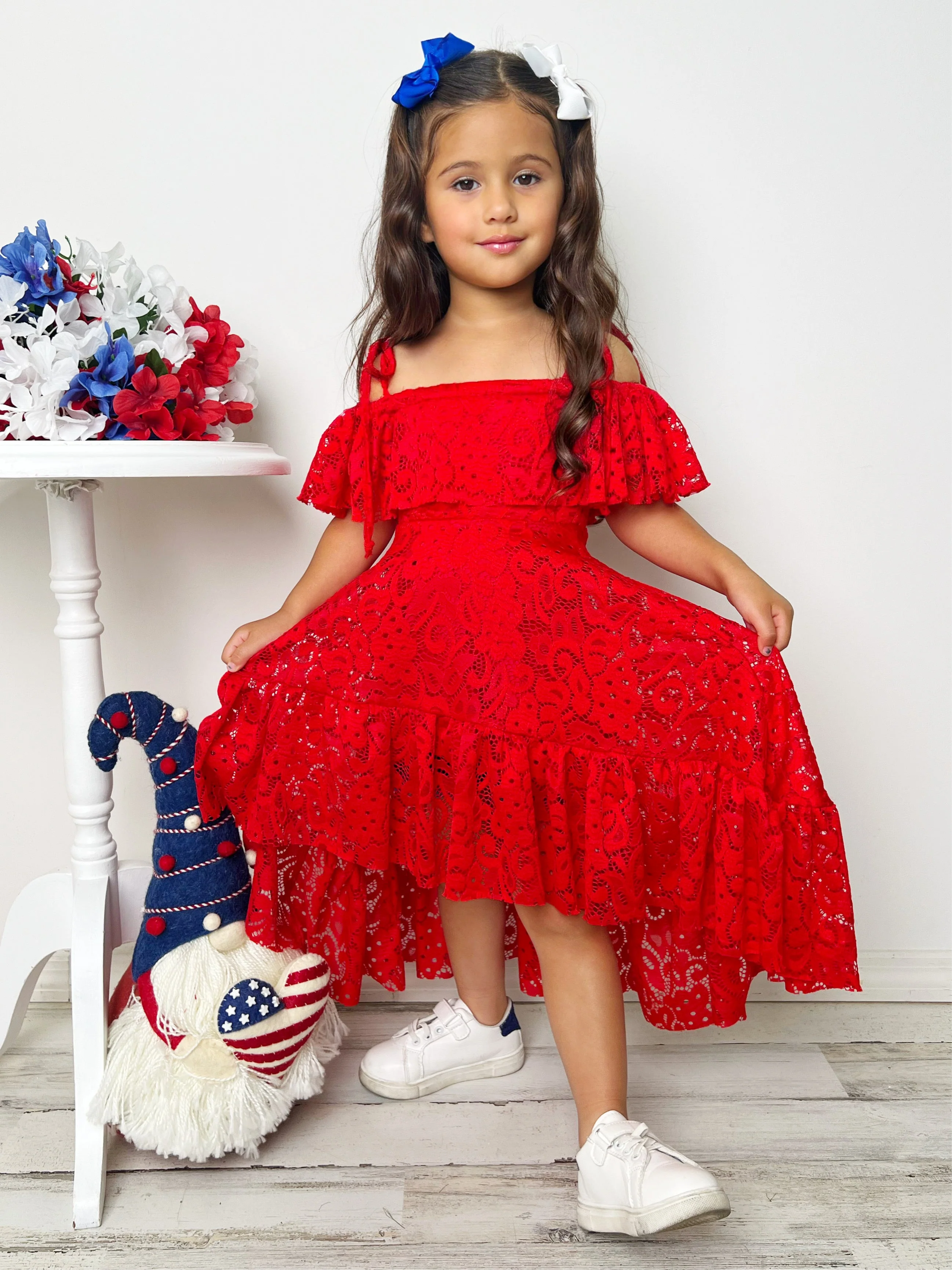 Ruby Red Cold Shoulder Maxi Sundress - Image 2