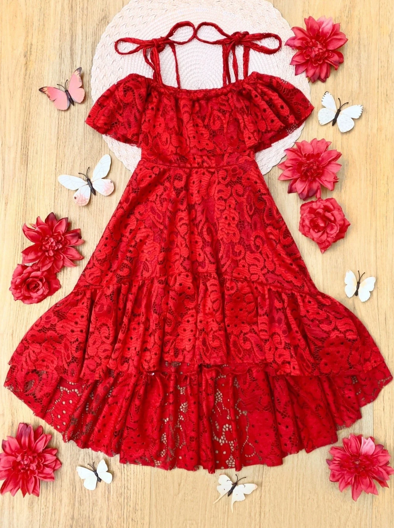 Ruby Red Cold Shoulder Maxi Sundress - Image 3