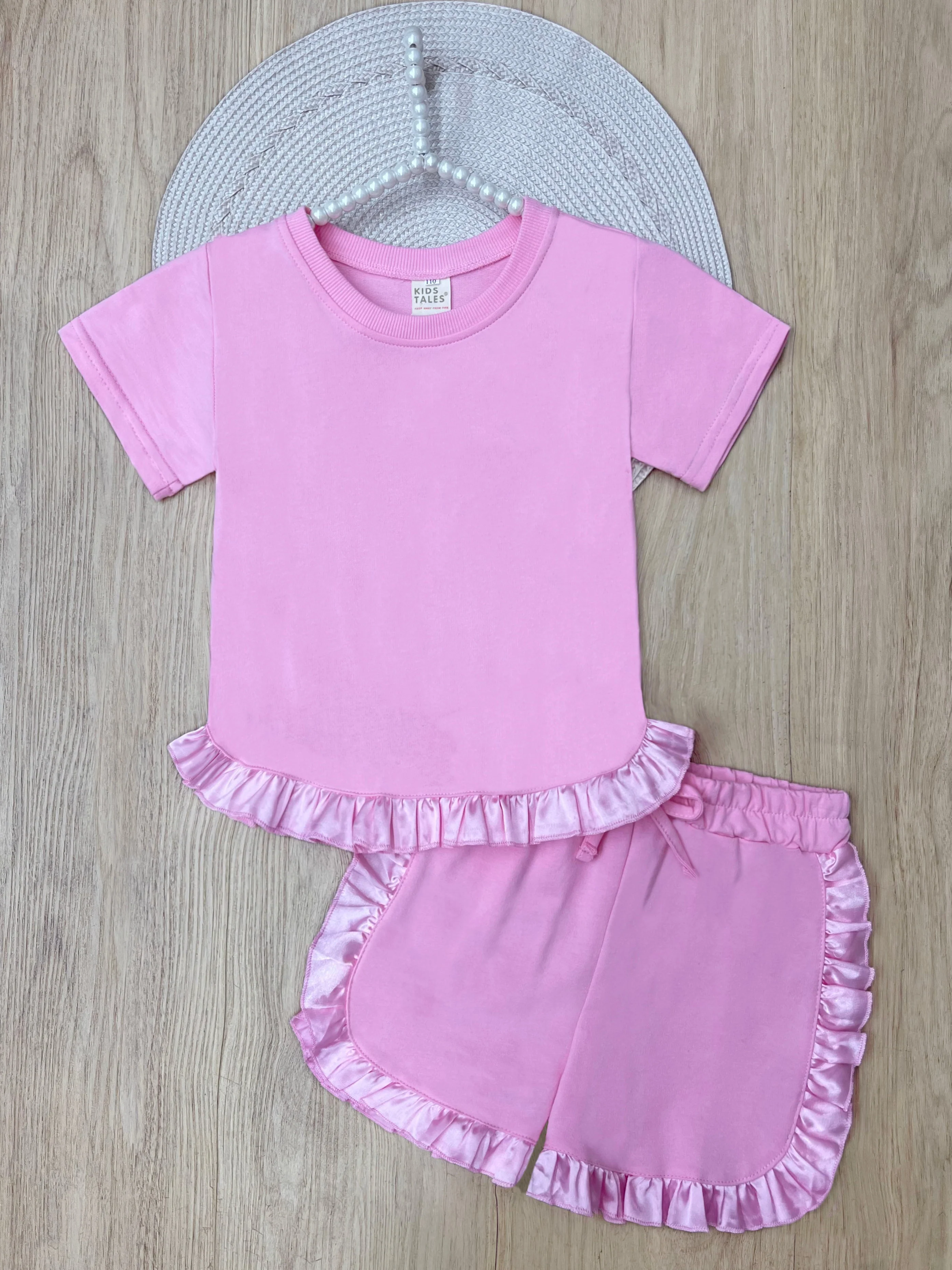 Ruffle Charm Tee & Short Lounge Set - Image 2