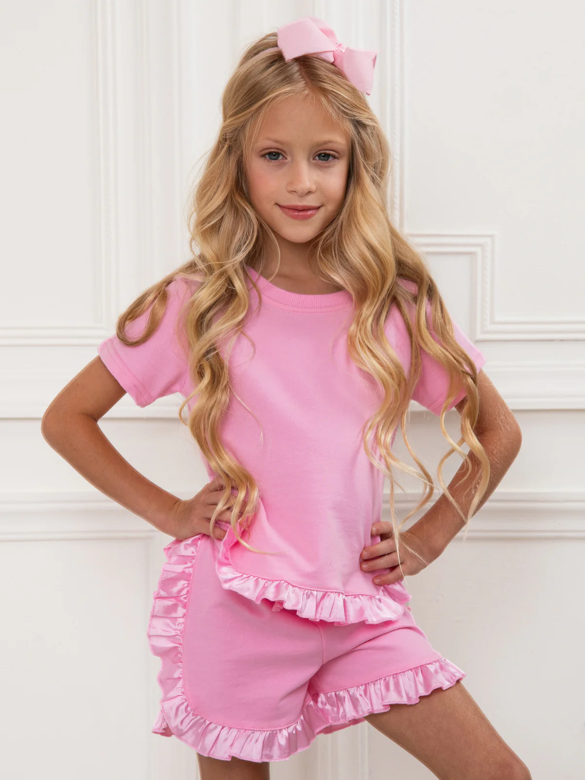 Ruffle Charm Tee & Short Lounge Set - Image 3