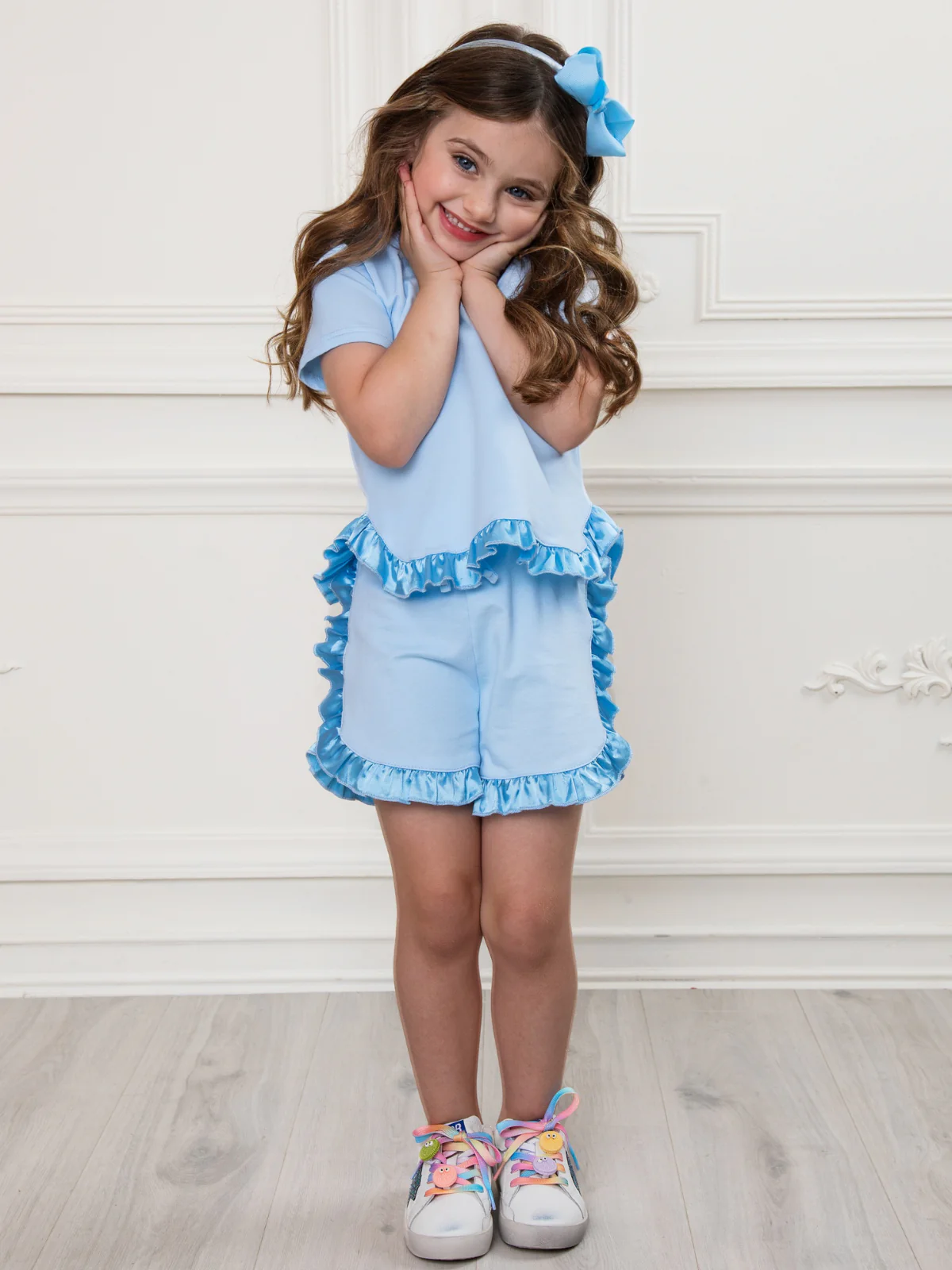 Ruffle Charm Tee & Short Lounge Set - Image 4
