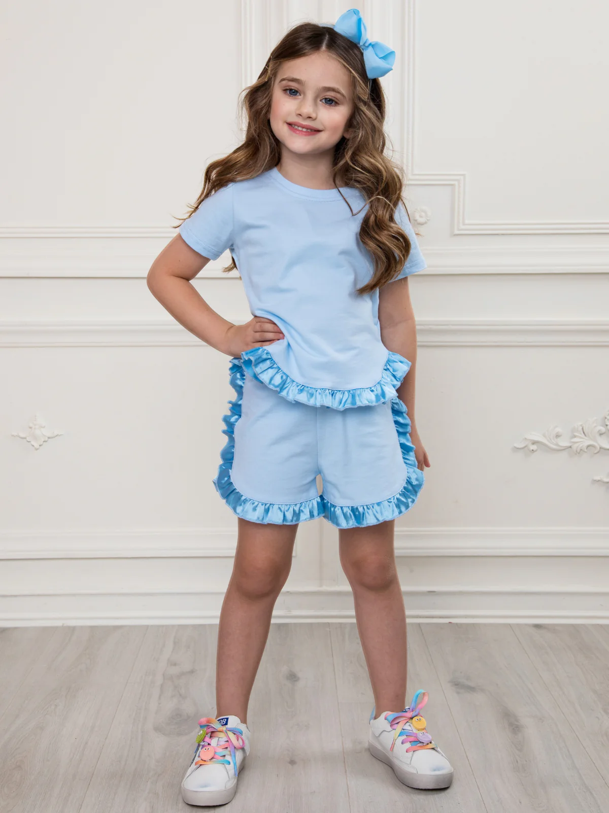 Ruffle Charm Tee & Short Lounge Set - Image 8