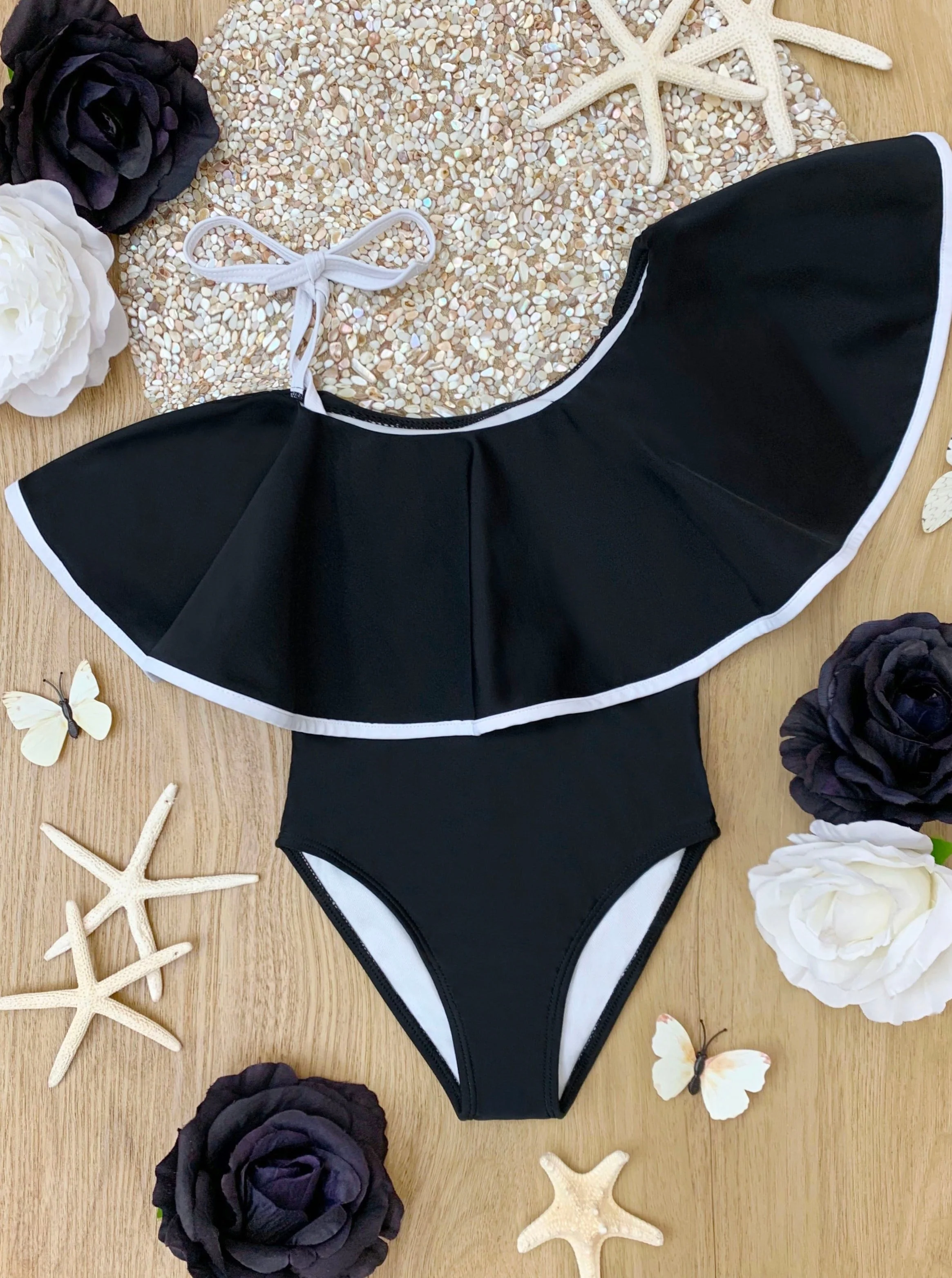 Ruffle-y Cute One Shoulder One Piece Swimsuit - Image 5