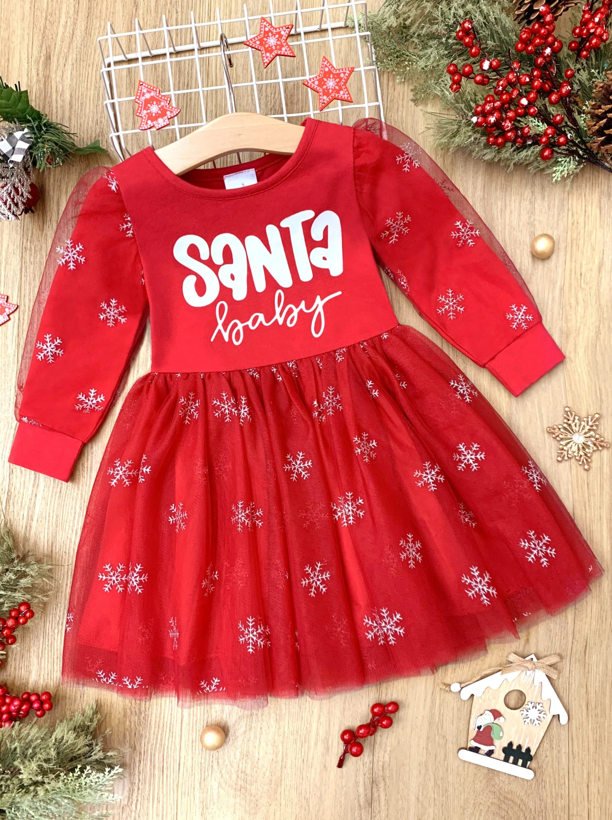 Santa Baby Christmas Tutu Dress - Image 2