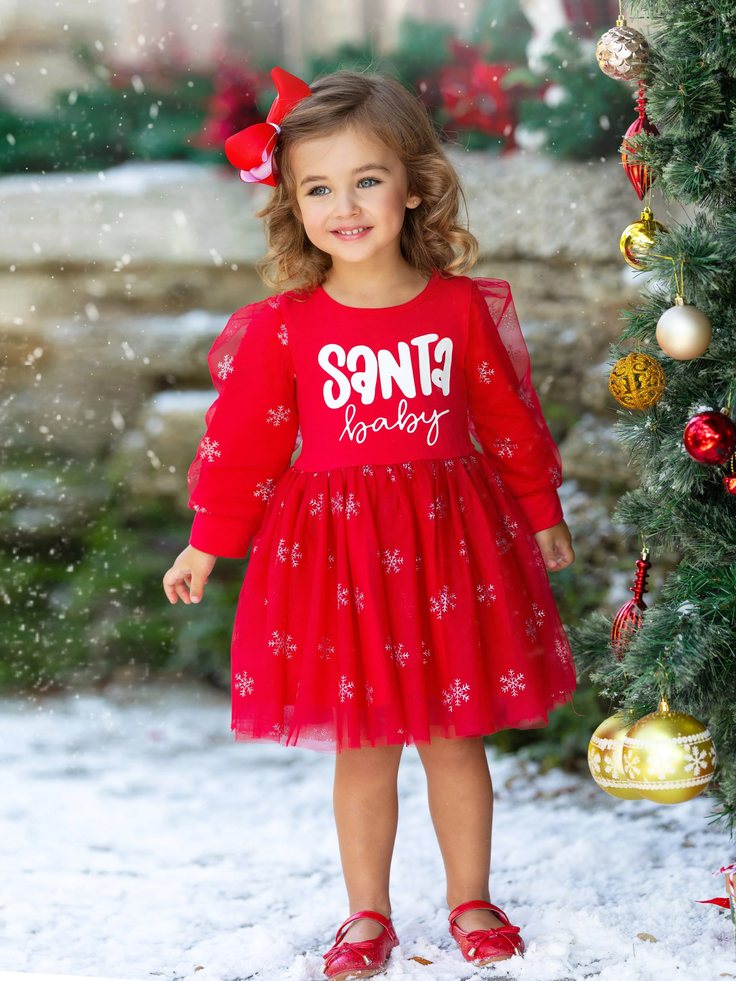 Santa Baby Christmas Tutu Dress - Image 3