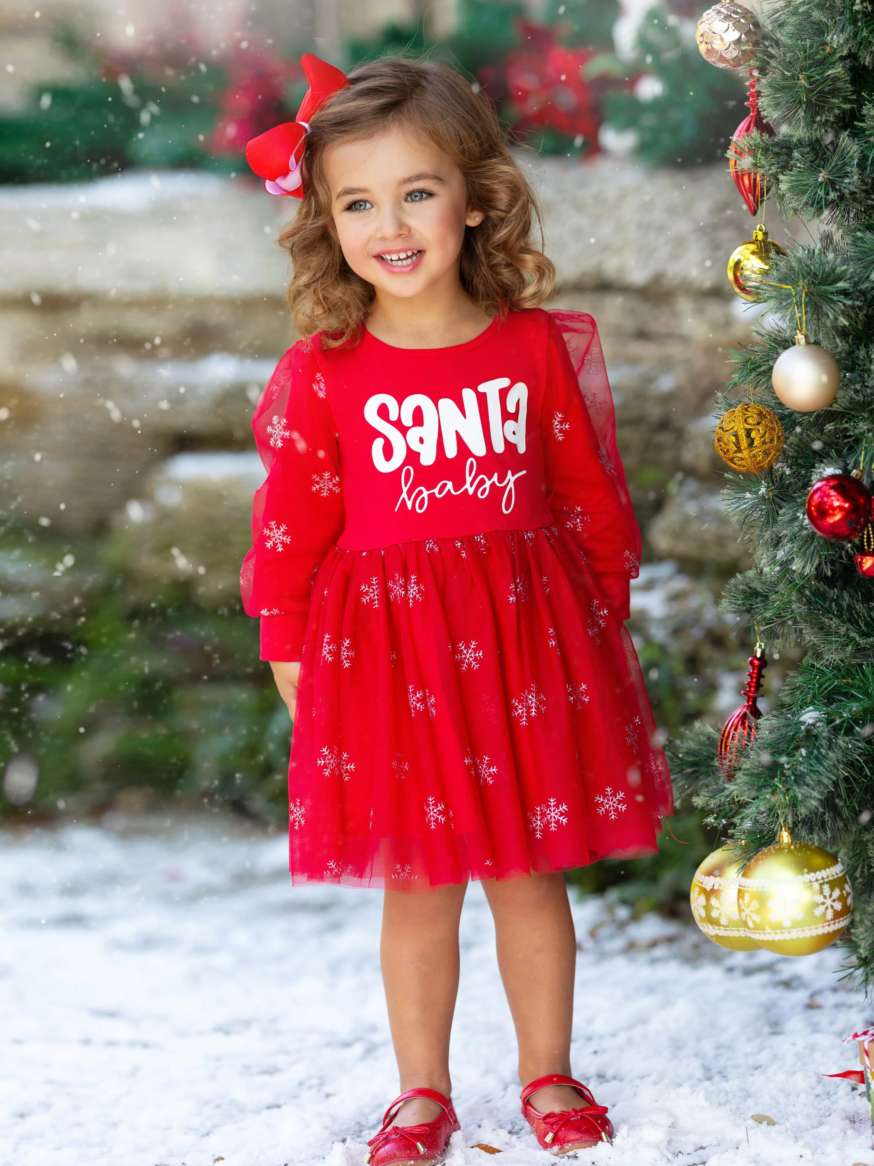 Santa Baby Christmas Tutu Dress - Image 4
