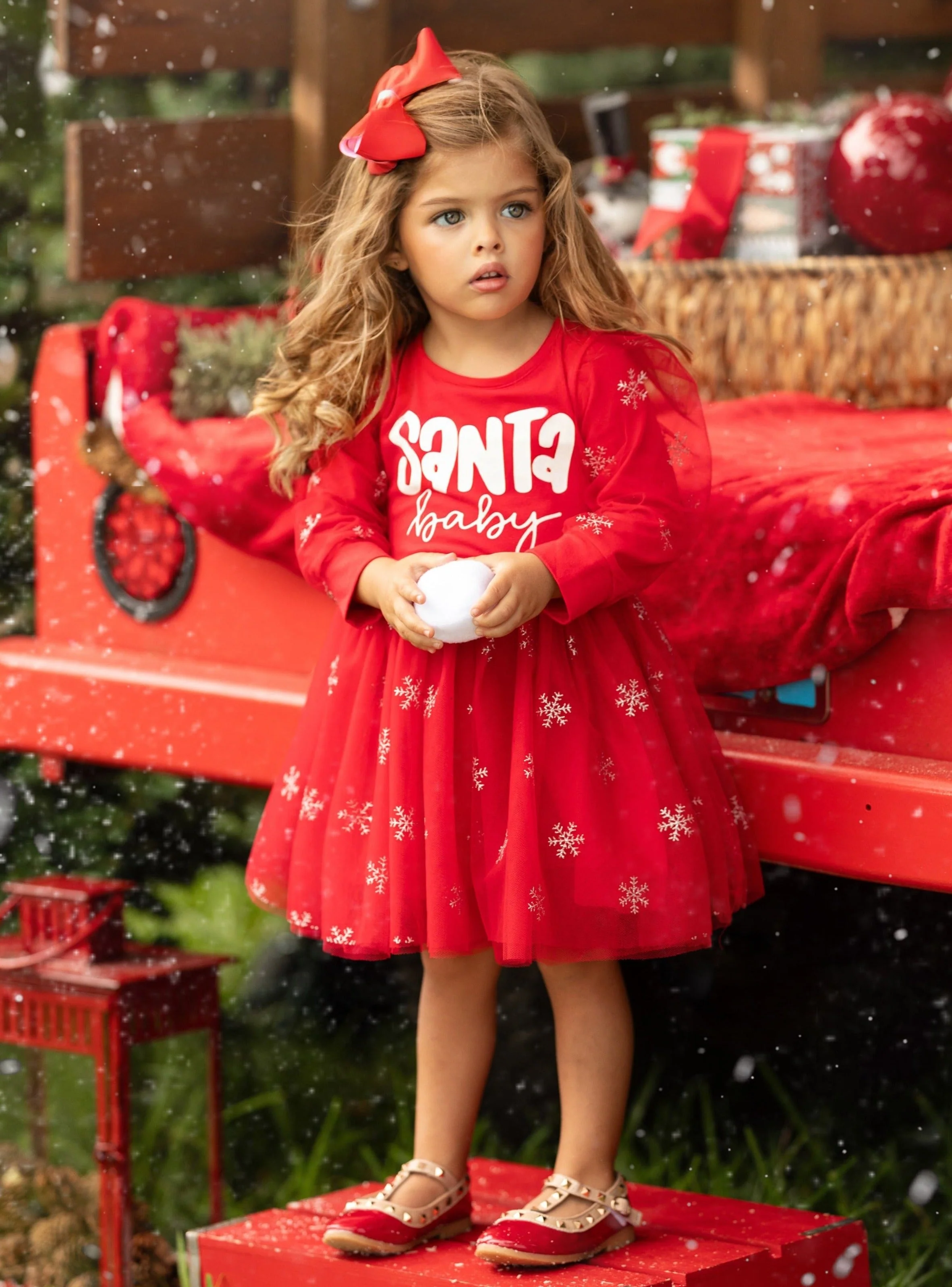 Santa Baby Christmas Tutu Dress - Image 5
