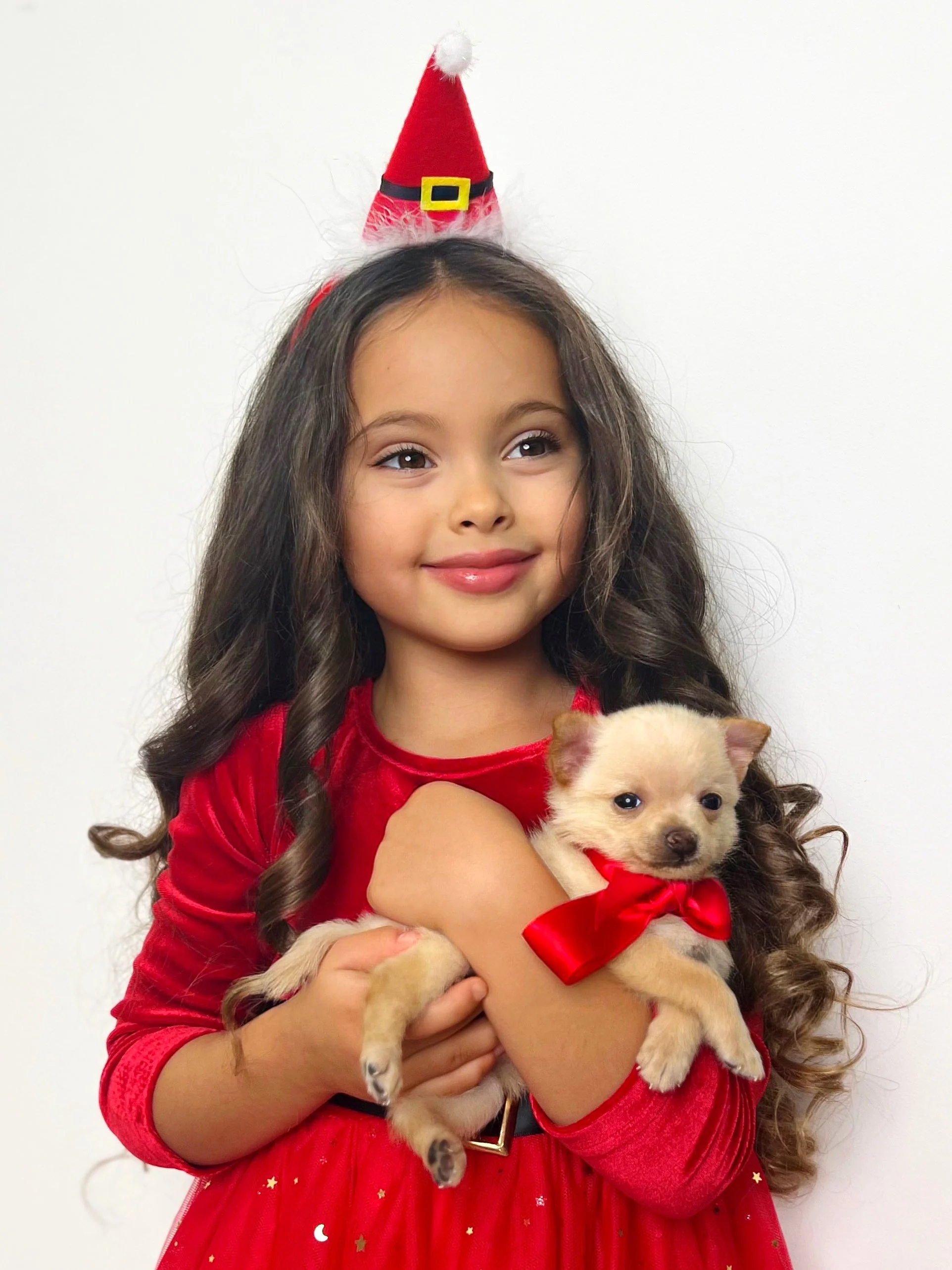 Santa's Little Sweetheart Velvet Christmas Dress - Image 4