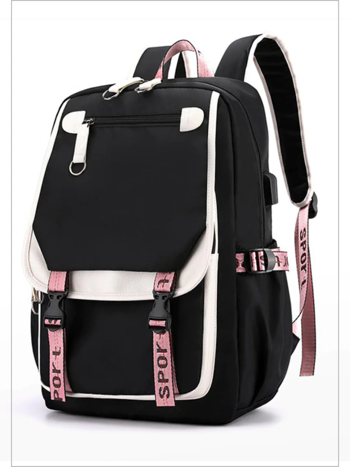 Campus Cool Girl USB Port Backpack - Image 4