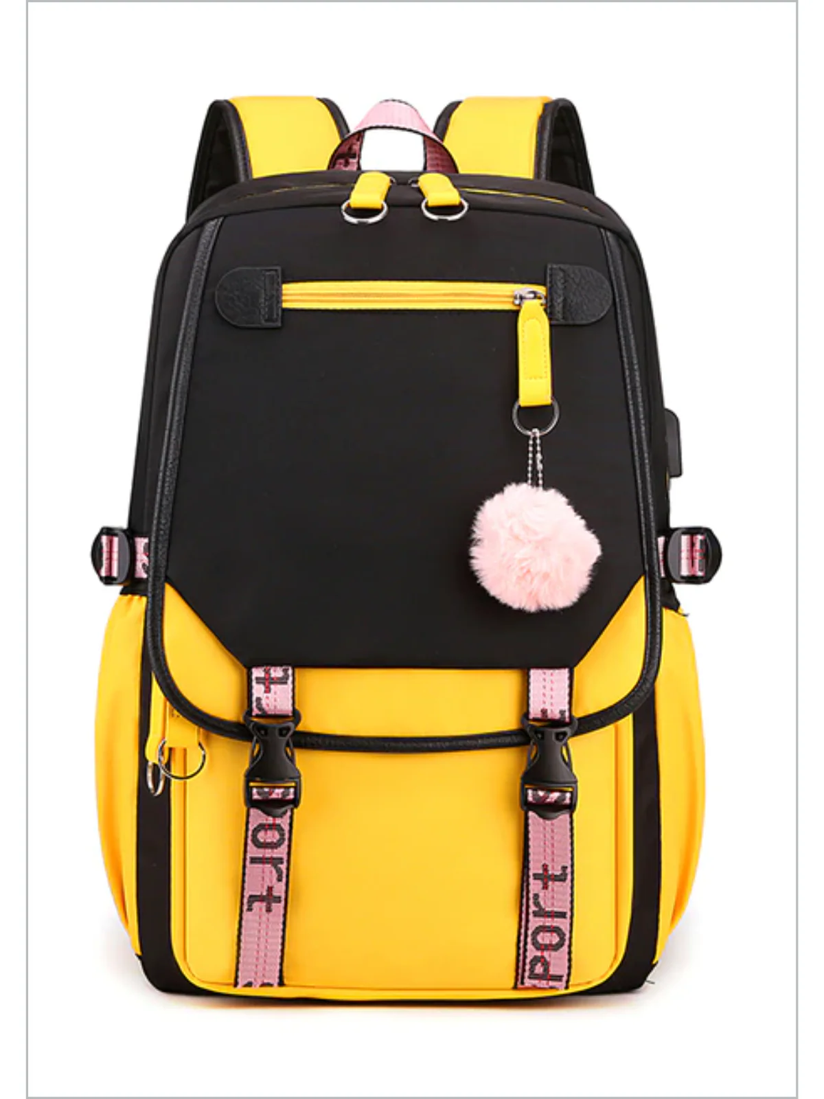 Campus Cool Girl USB Port Backpack - Image 8
