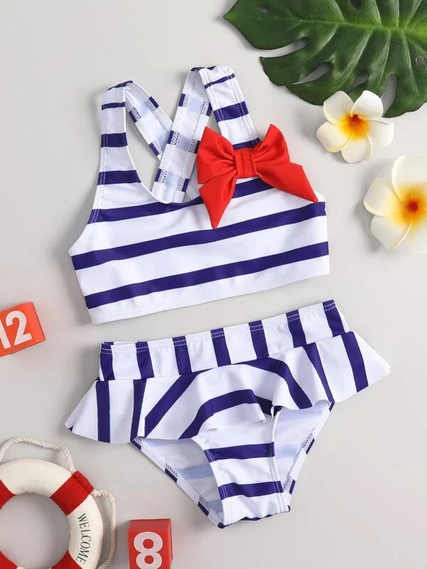 Seas The Day Striped Two Piece Swimsuit - Image 2