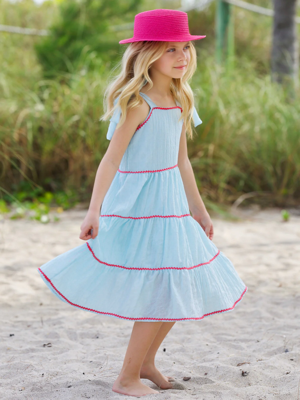 Seaside Breeze Tiered Midi Dress - Image 4