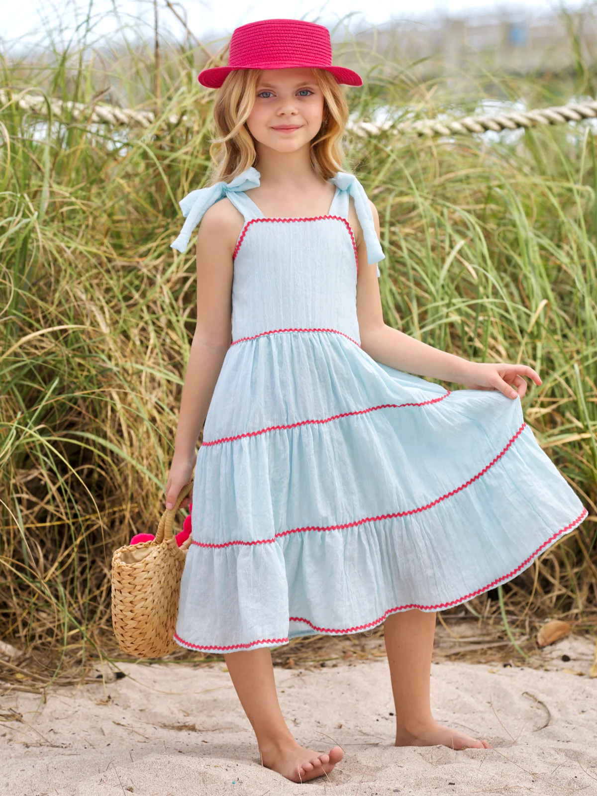 Seaside Breeze Tiered Midi Dress - Image 5