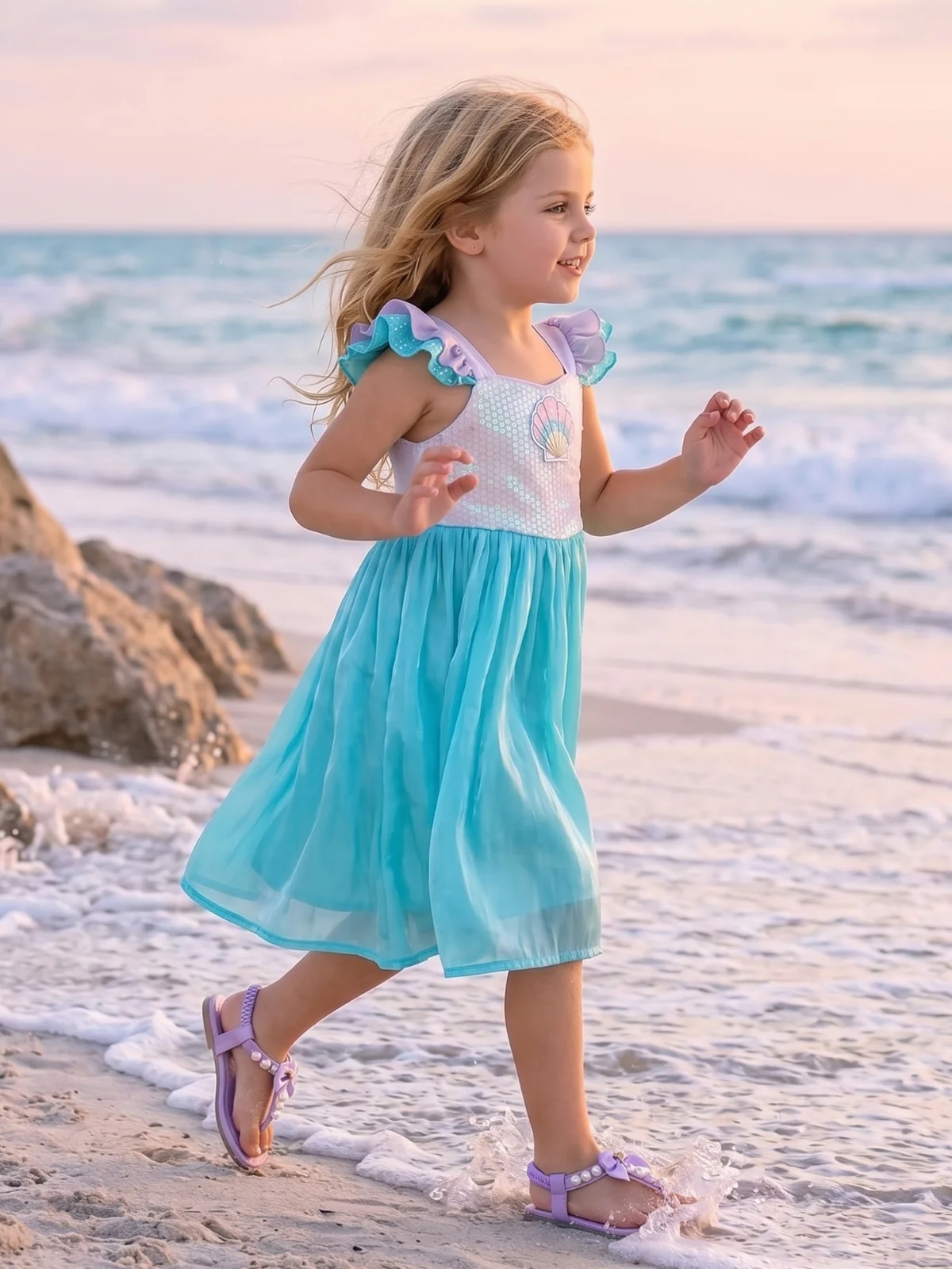 Seaside Mermaid Tulle Party Dress - Image 3