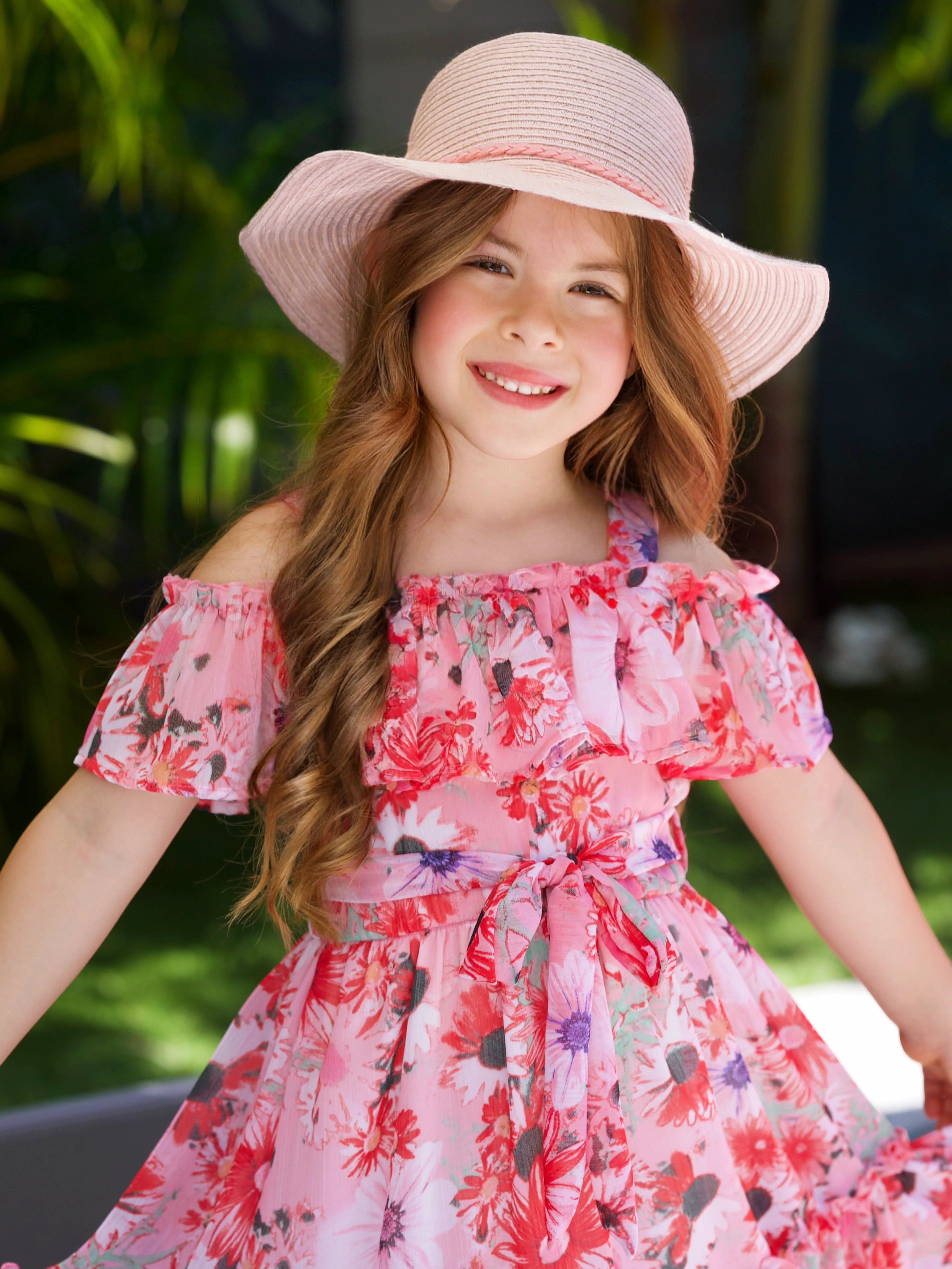 Seaside Petals Ruffle Midi Dress - Image 5