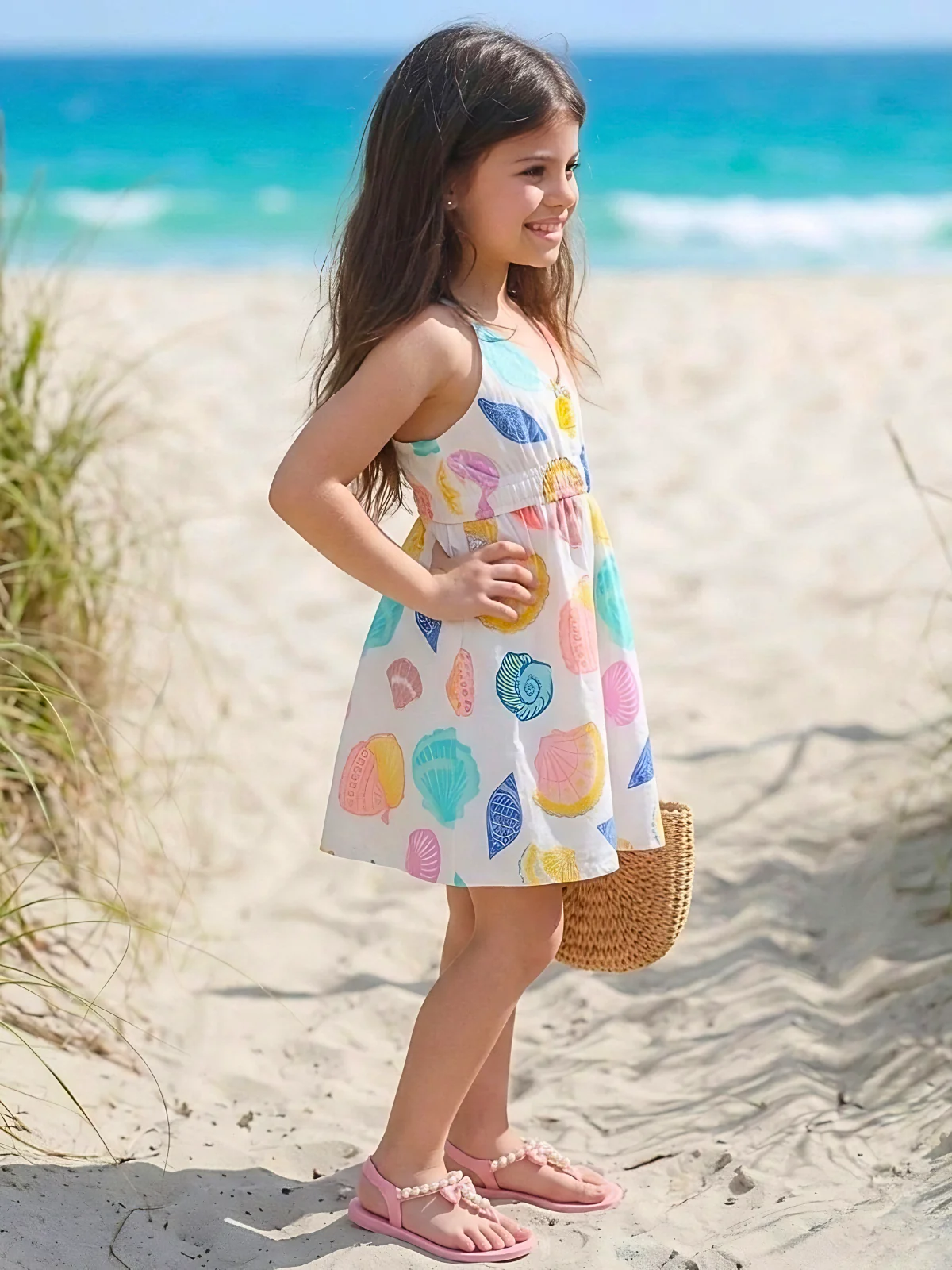 Sunshine Shells Colorful Cotton Sundress - Image 3