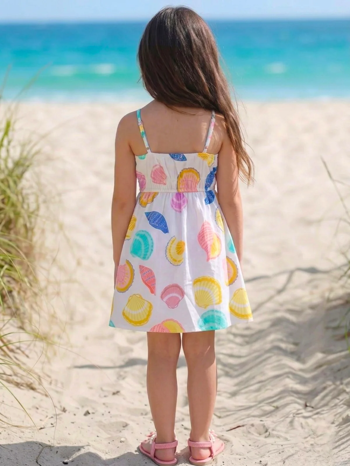 Sunshine Shells Colorful Cotton Sundress - Image 4