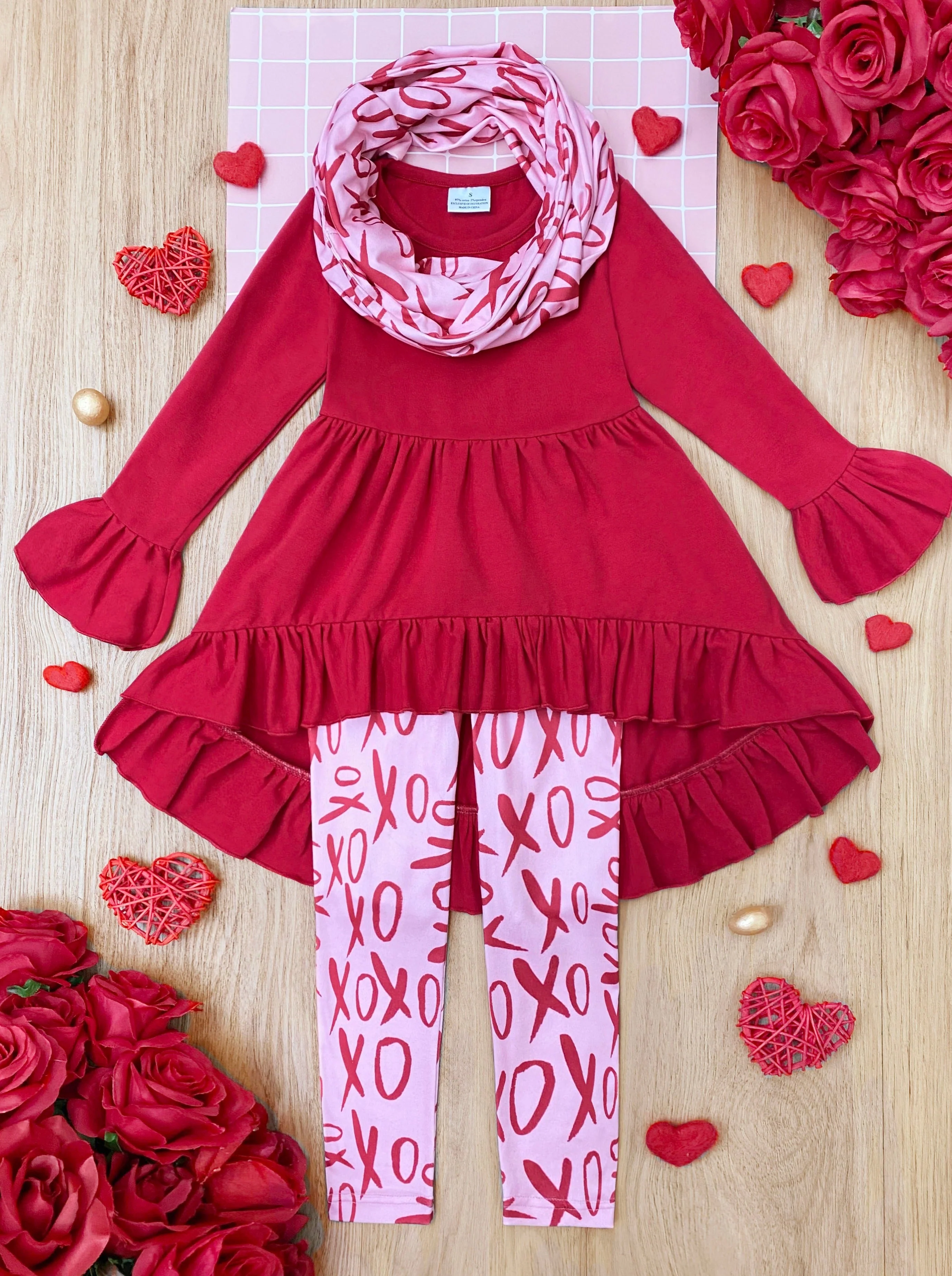 Sending You XOXOs Tunic, Scarf, and Legging Set - Image 6