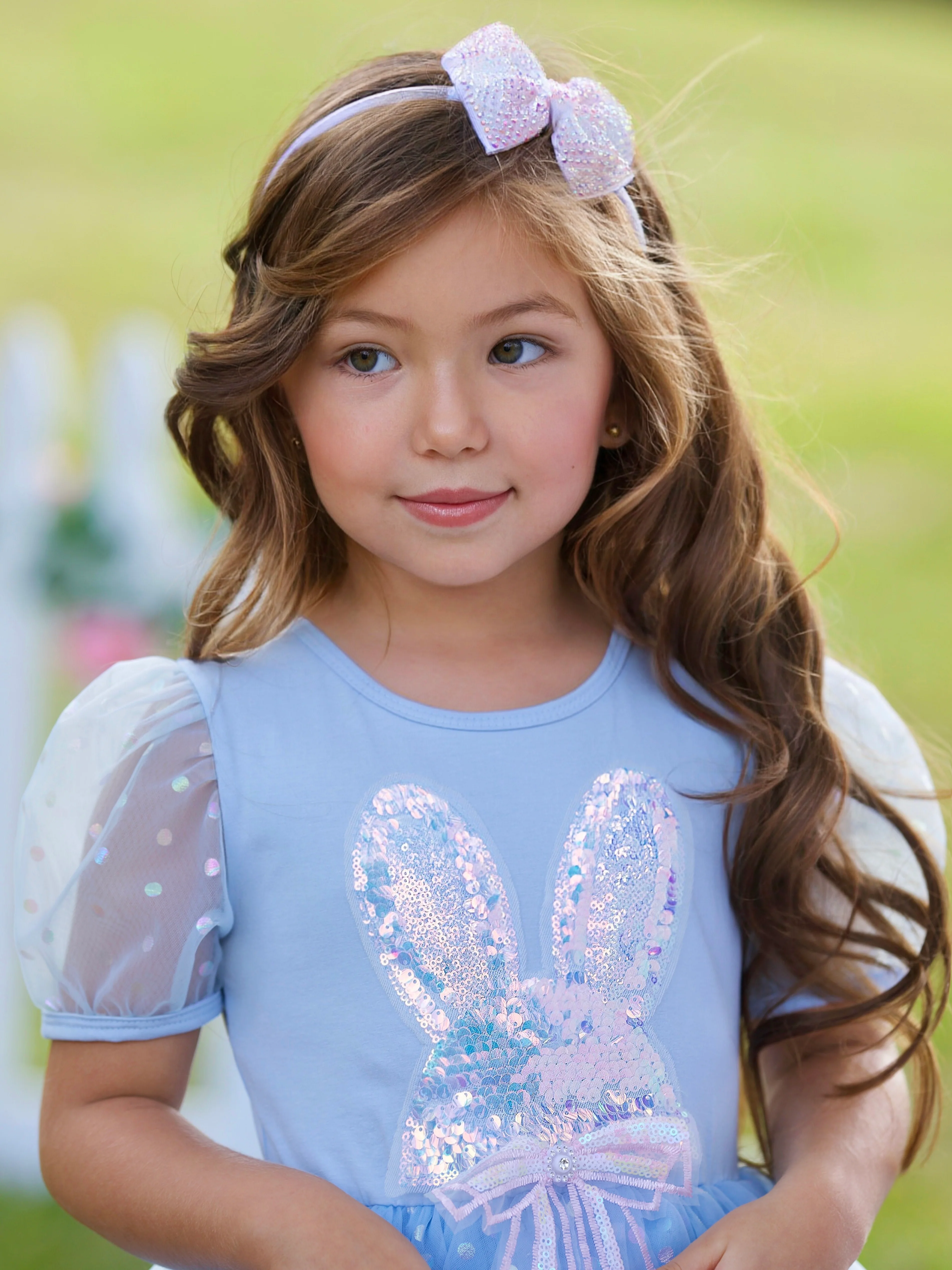 Sequin Bunny Ruffle Tulle Easter Dress - Image 3