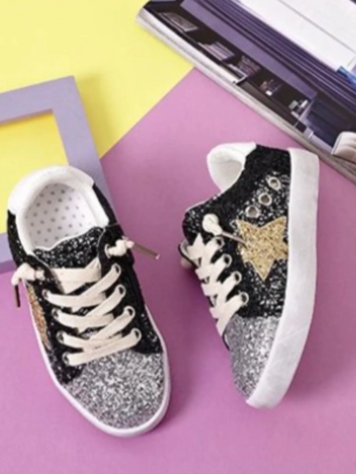 Sequin Sensation Casual Sneakers by Liv and Mia - Image 3