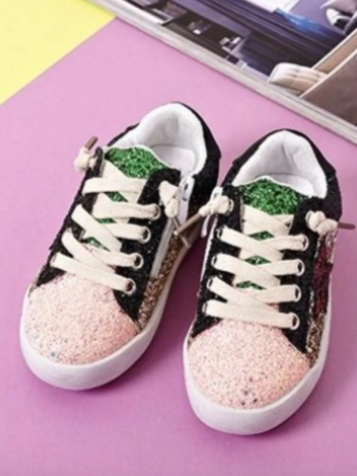 Sequin Sensation Casual Sneakers by Liv and Mia - Image 4