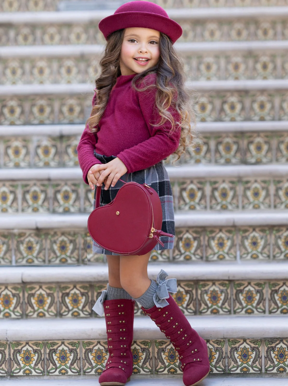 First Outing Wooly Turtleneck And Skirt Set - Image 7