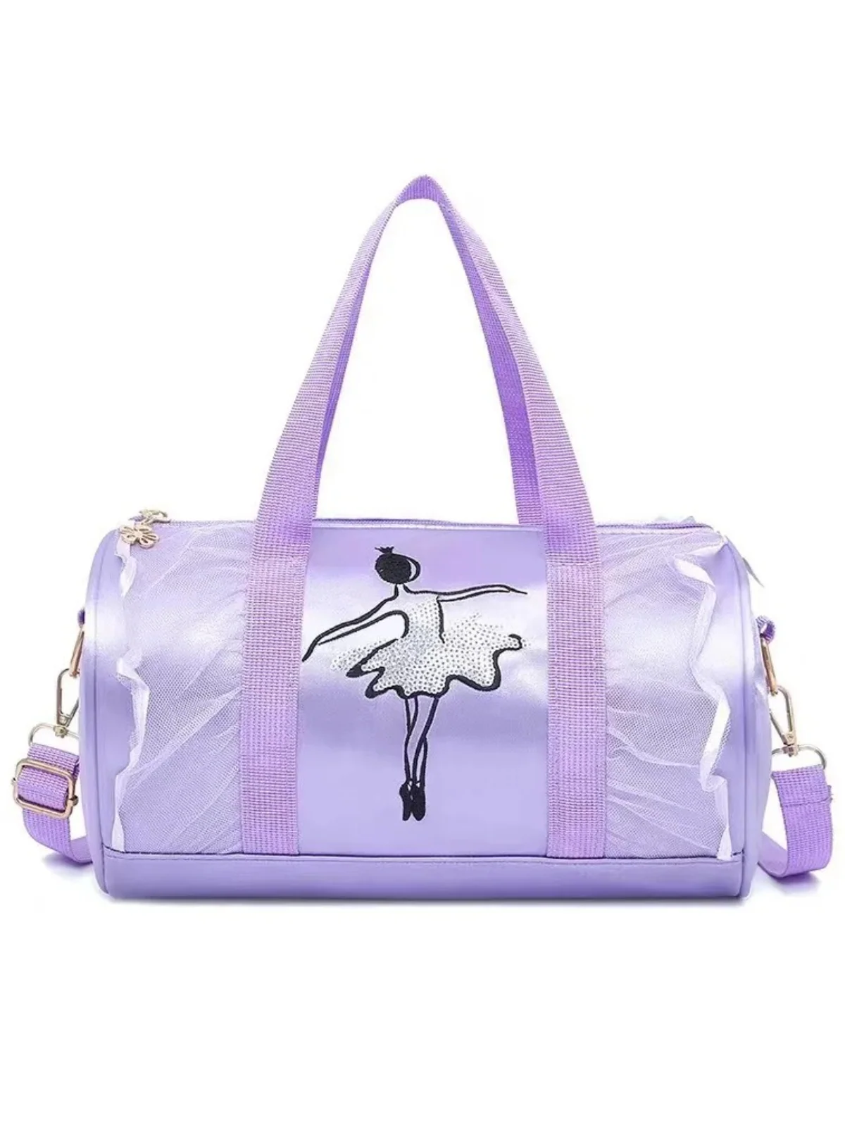 Shimmer & Shine Ballerina Dance Bag – Ballet & Gymnastics Shoulder Duffel Bag - Image 2