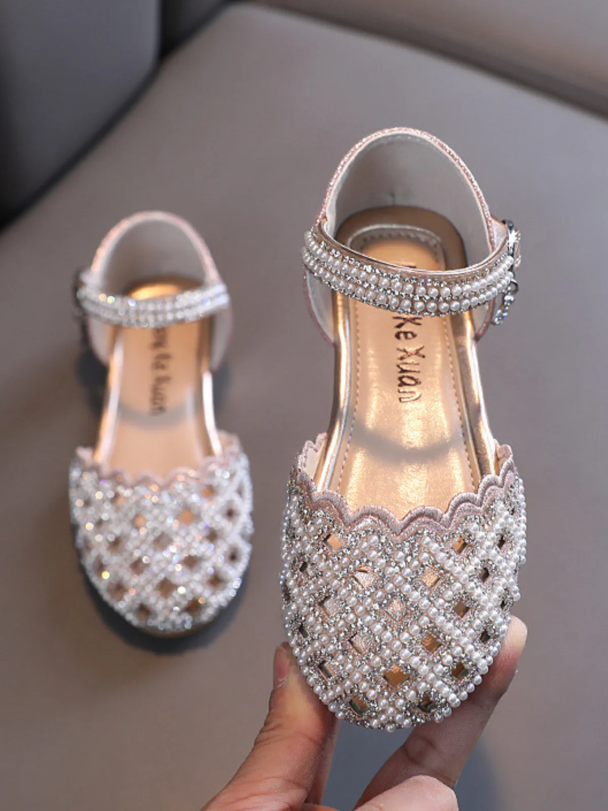Shimmer Stride Soft Leather Sandals - Image 2