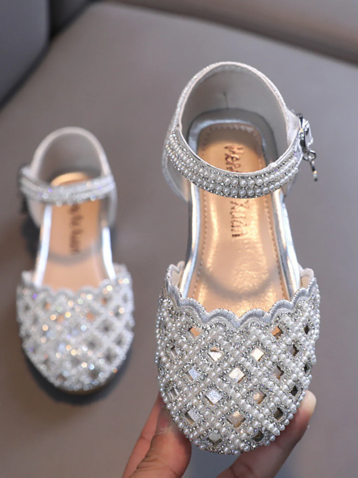 Shimmer Stride Soft Leather Sandals - Image 4