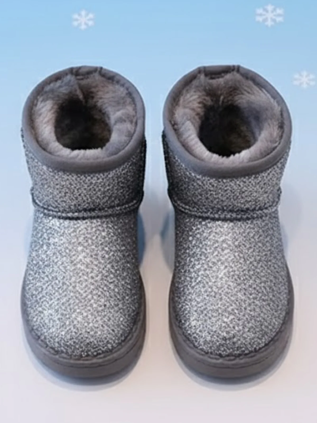Silver Frost & Shine Glitter Boots - Image 3
