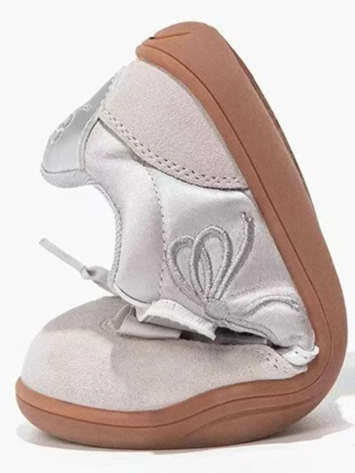 Silver Shine Bow Ribbon Lace Sneakers - Image 7
