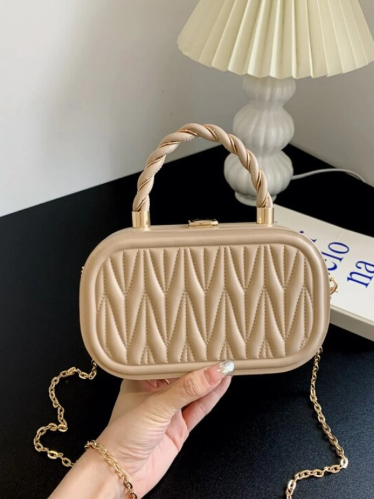 Trendy Choice Ruched Leather Box Bag - Image 5
