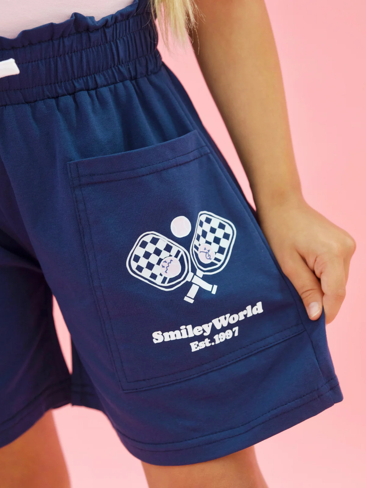 SmileyWorld Crest & Confidence Varsity Top and Athletic Short Set - Image 4