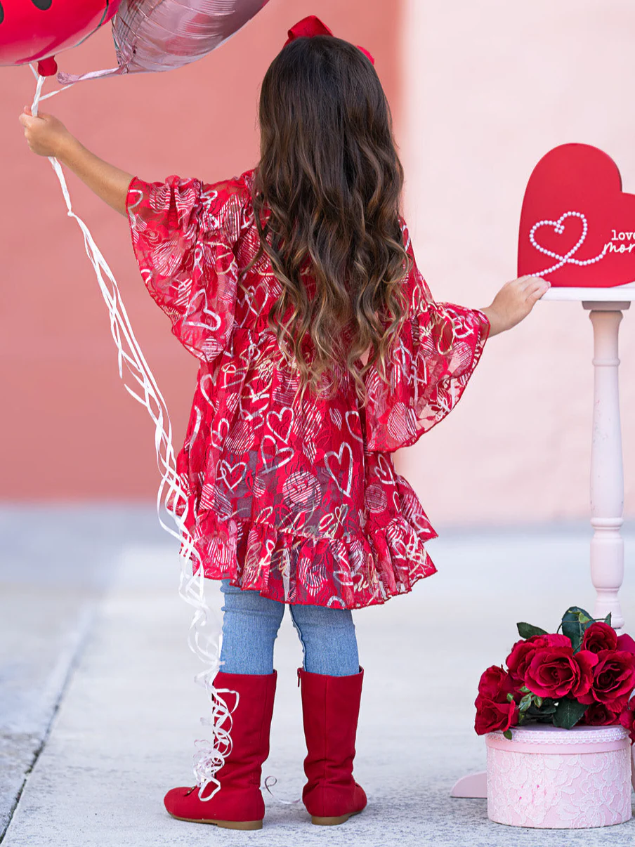 SmileyWorld Heart to Heart Hi-Lo Ruffle Tunic - Image 4