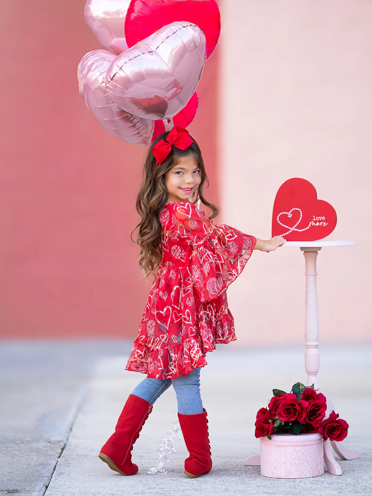 SmileyWorld Heart to Heart Hi-Lo Ruffle Tunic - Image 5
