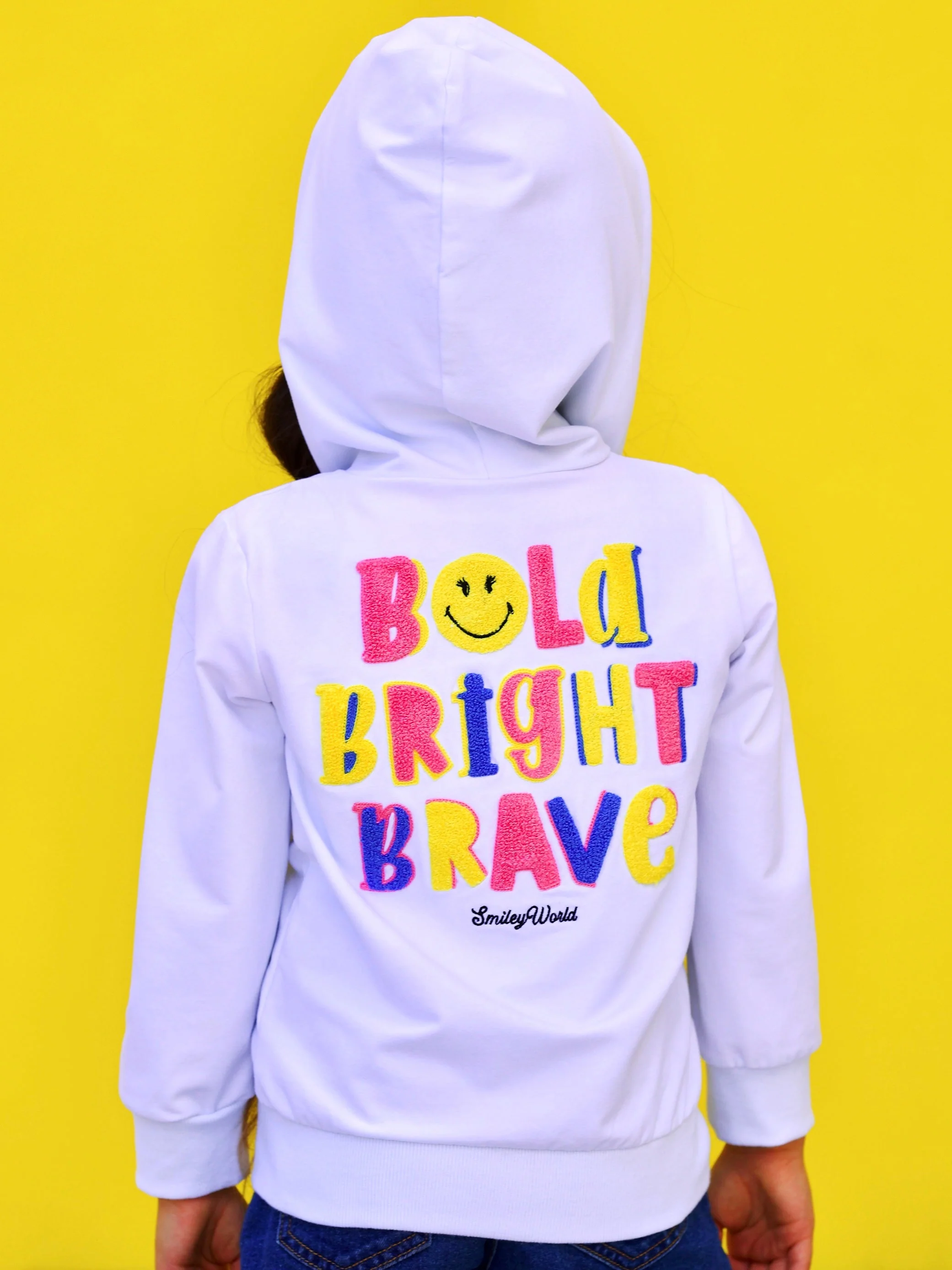 SmileyWorld  Bold, Bright, Brave Zip-Up Hoodie - Image 3