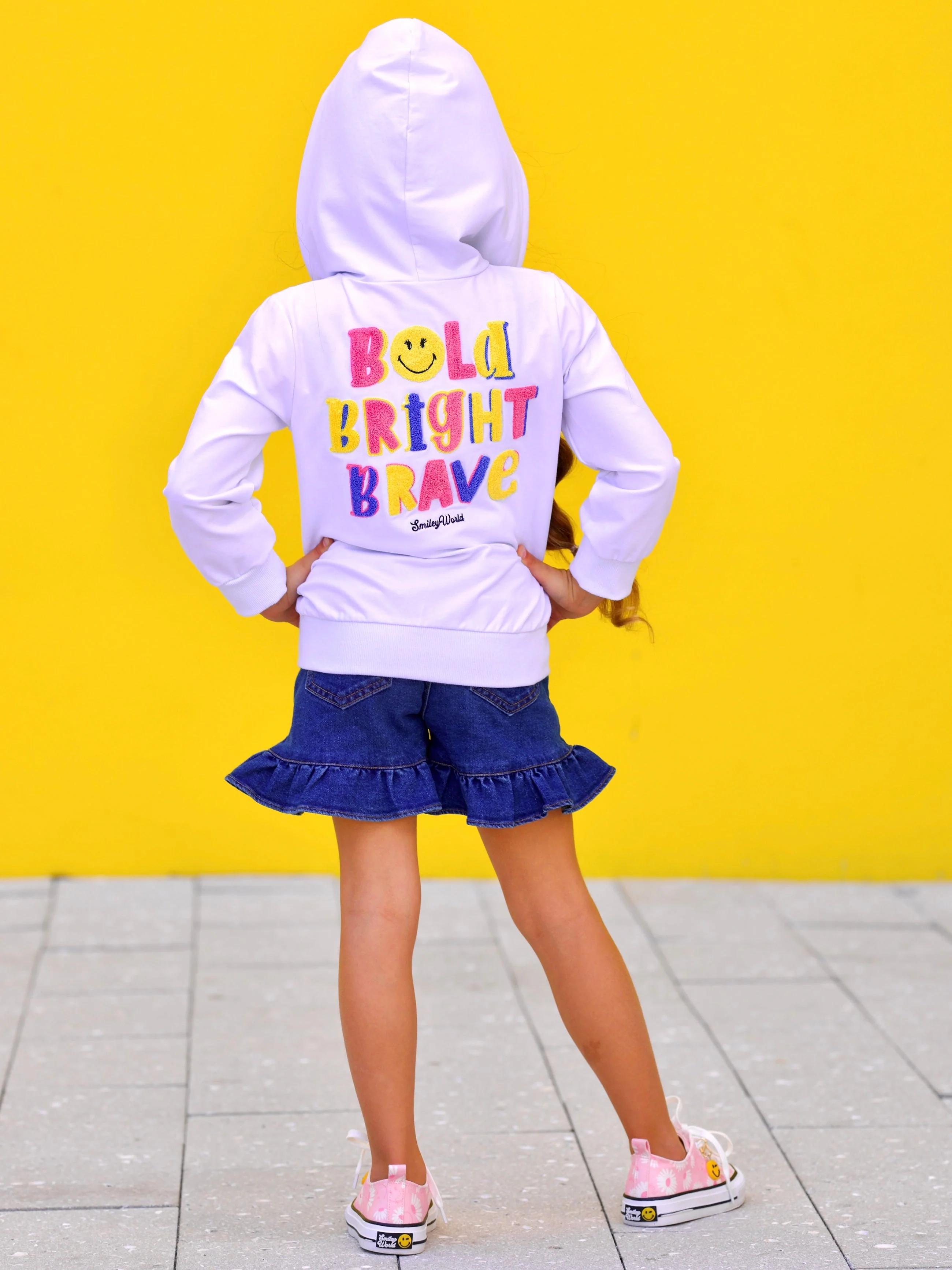 SmileyWorld  Bold, Bright, Brave Zip-Up Hoodie - Image 4