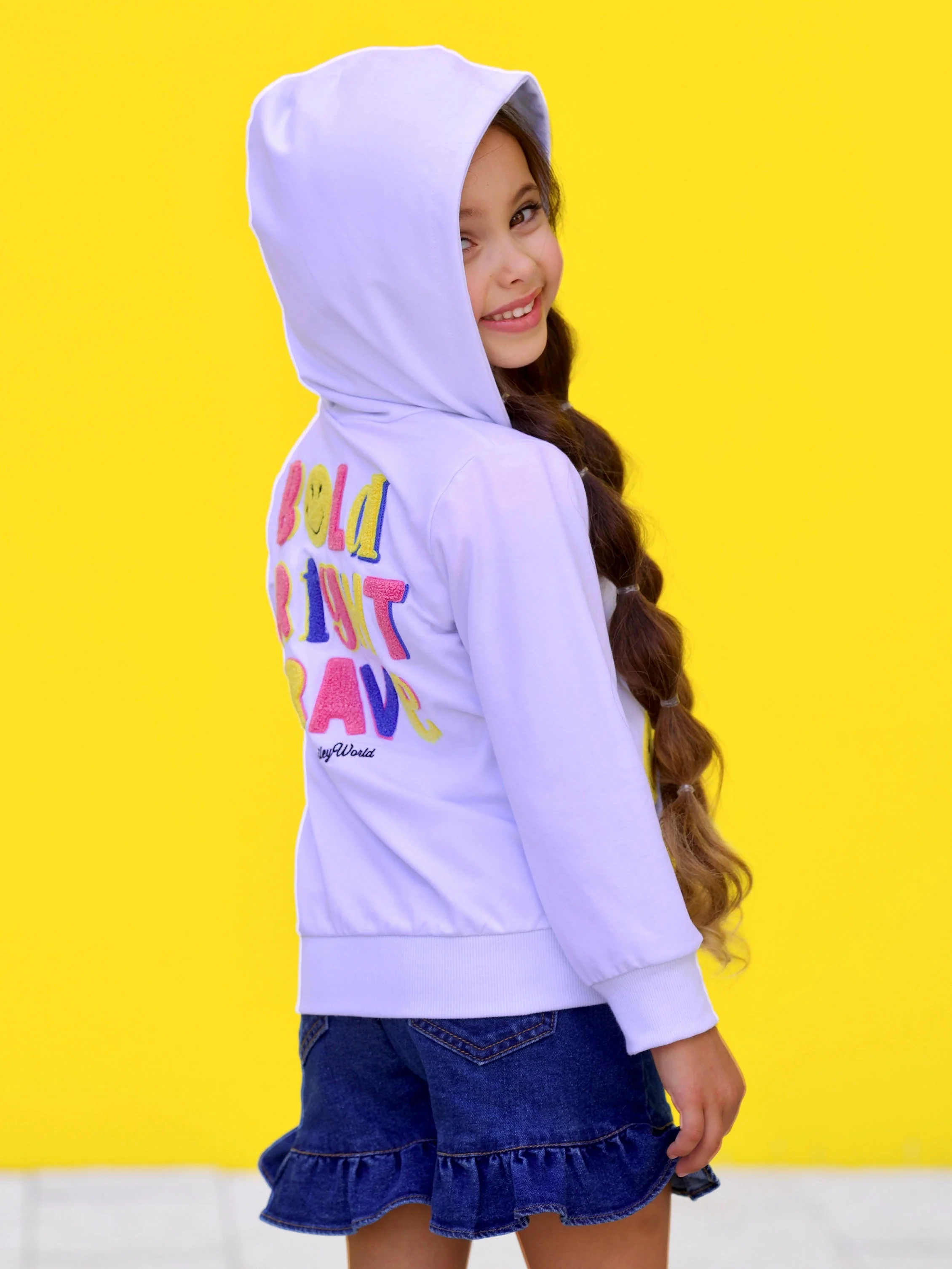 SmileyWorld  Bold, Bright, Brave Zip-Up Hoodie - Image 7